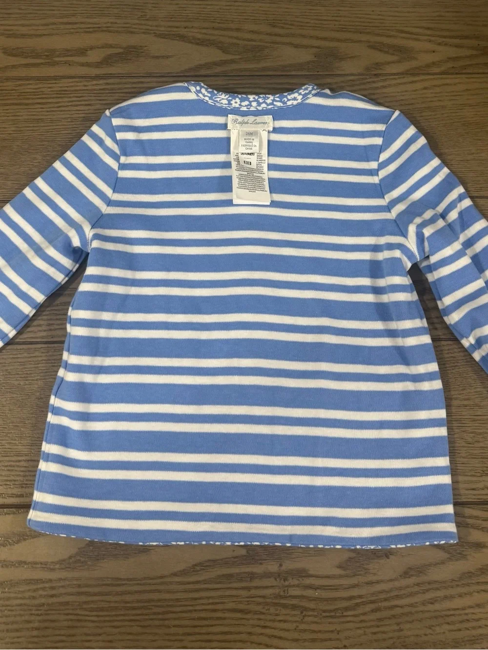 Ralph Lauren Blue Reversible girls Cardigan 24 months New without tags
